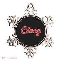 Cincinnati Ohio Classic Red Script Cincy City Ornament thumb 0