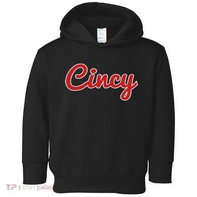 Cincinnati Ohio Classic Red Script Cincy City Toddler Hoodie