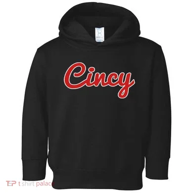 Cincinnati Ohio Classic Red Script Cincy City Toddler Hoodie