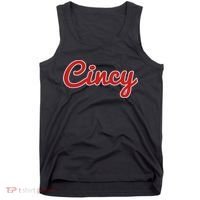 Cincinnati Ohio Classic Red Script Cincy City Tank Top thumb 0