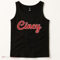 Cincinnati Ohio Classic Red Script Cincy City Tank Top thumb 2