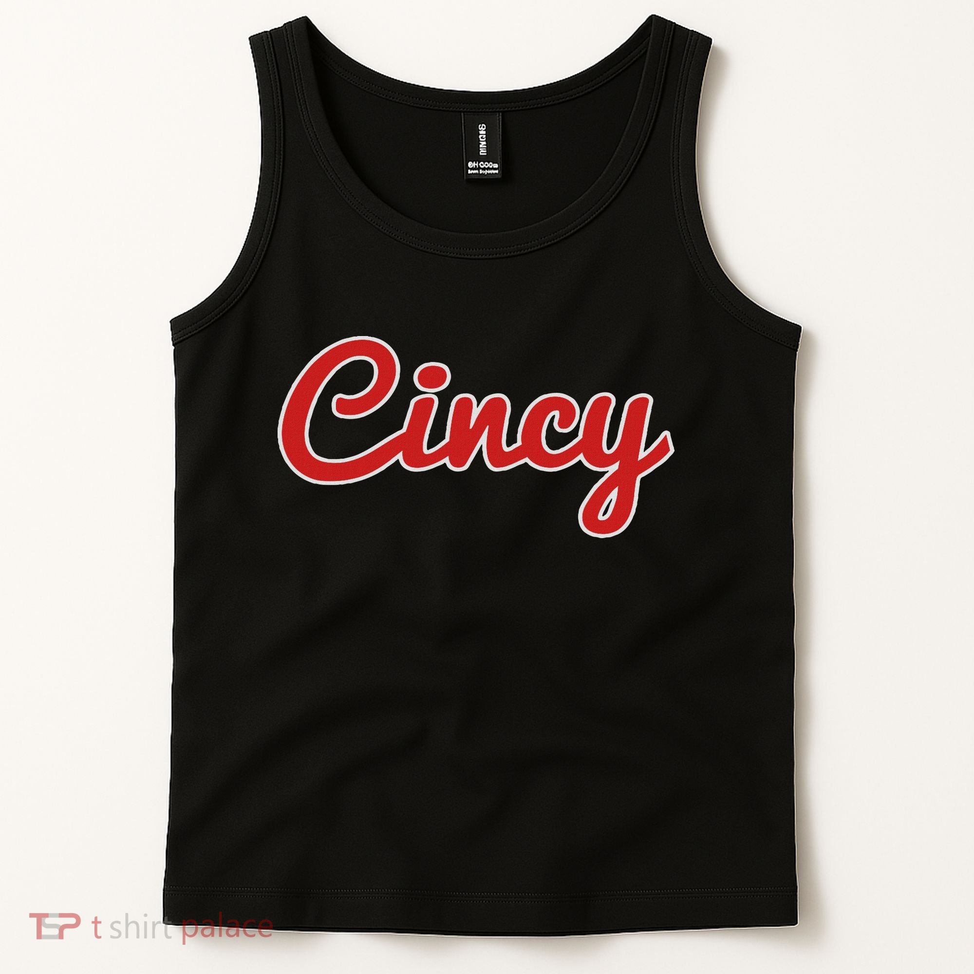 Cincinnati Ohio Classic Red Script Cincy City Tank Top