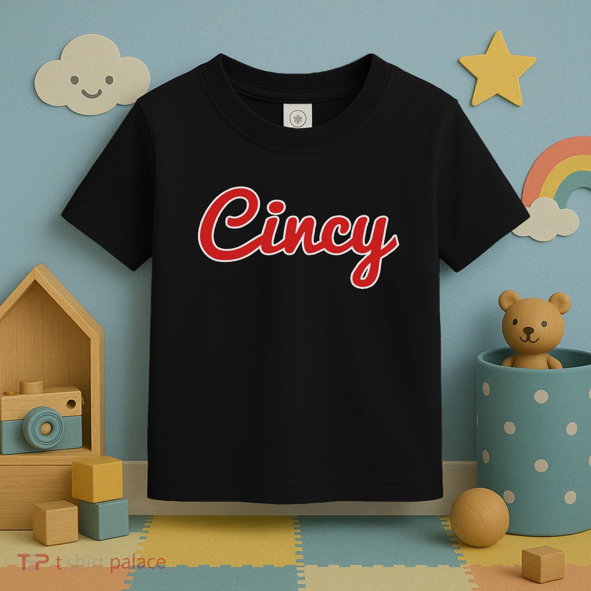 Cincinnati Ohio Classic Red Script Cincy City Toddler T-Shirt