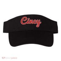 Cincinnati Ohio Classic Red Script Cincy City Visor thumb 0