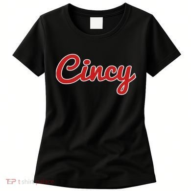 Cincinnati Ohio Classic Red Script Cincy City Women's T-Shirt
