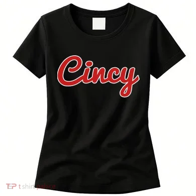 Cincinnati Ohio Classic Red Script Cincy City Women's T-Shirt