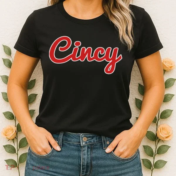 Cincinnati Ohio Classic Red Script Cincy City Women's T-Shirt