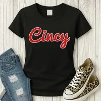 Cincinnati Ohio Classic Red Script Cincy City Women's T-Shirt thumb 3