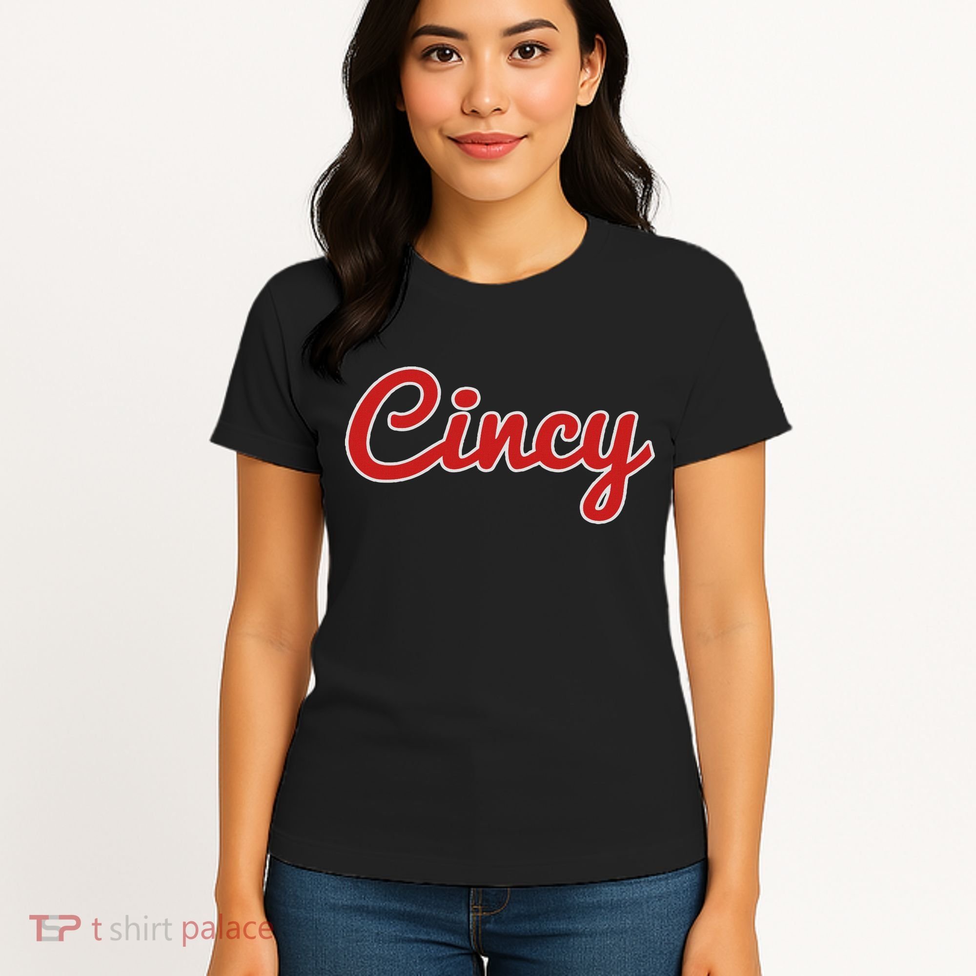 Cincinnati Ohio Classic Red Script Cincy City Women's T-Shirt