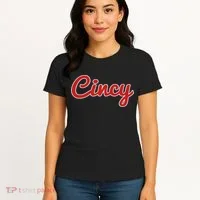 Cincinnati Ohio Classic Red Script Cincy City Women's T-Shirt thumb 4
