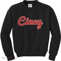 Cincinnati Ohio Classic Red Script Cincy City Kids Sweatshirt thumb 0