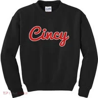Cincinnati Ohio Classic Red Script Cincy City Kids Sweatshirt thumb 0