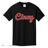 Cincinnati Ohio Classic Red Script Cincy City Kids T-Shirt thumb 0