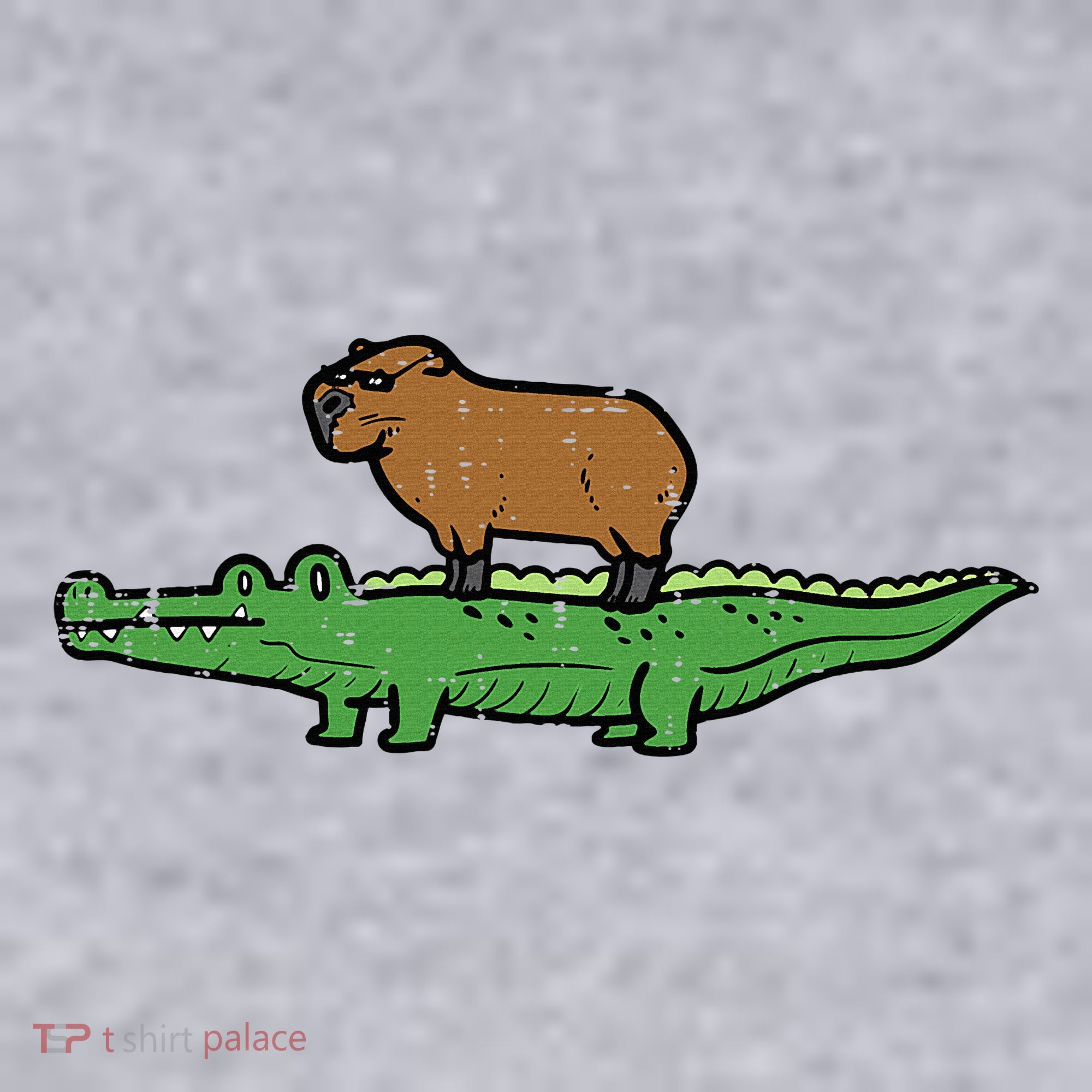 Capybara On Crocodile Capy Alligator Rodent Women's Sweatshirt