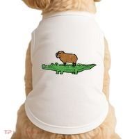 Capybara On Crocodile Capy Alligator Rodent Doggie Tank thumb 0