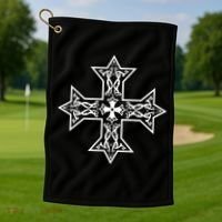 Coptic Orthodox Cross Golf Towel thumb 1