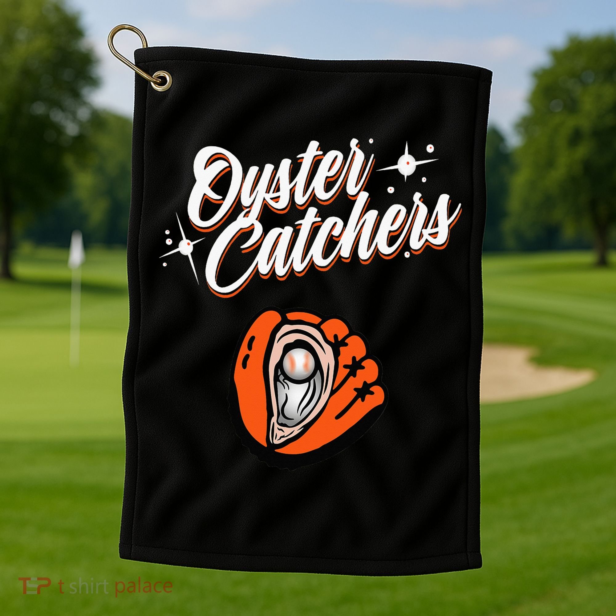 Chesapeake Oyster Catchers Logo Golf Towel