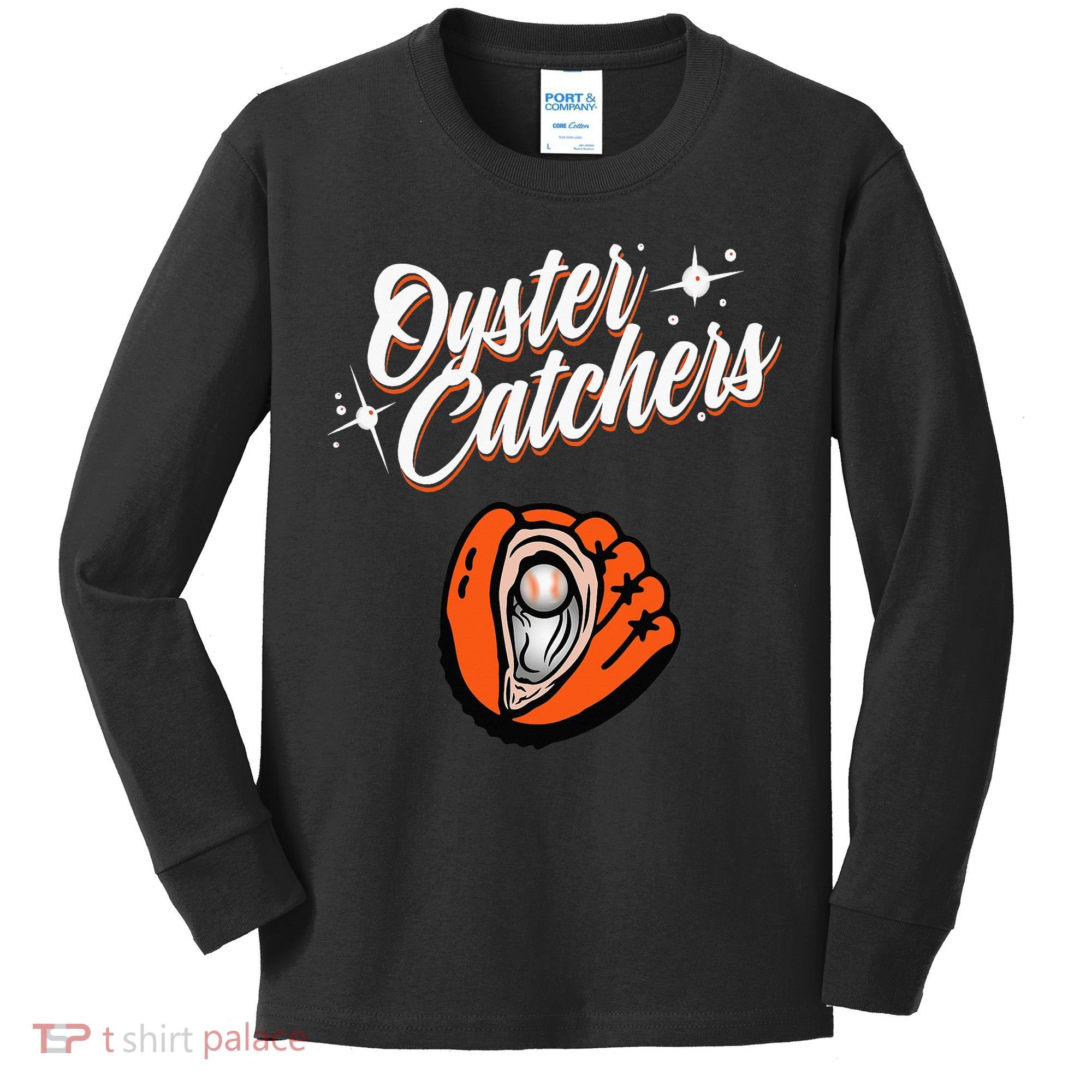 Chesapeake Oyster Catchers Logo Kids Long Sleeve Shirt