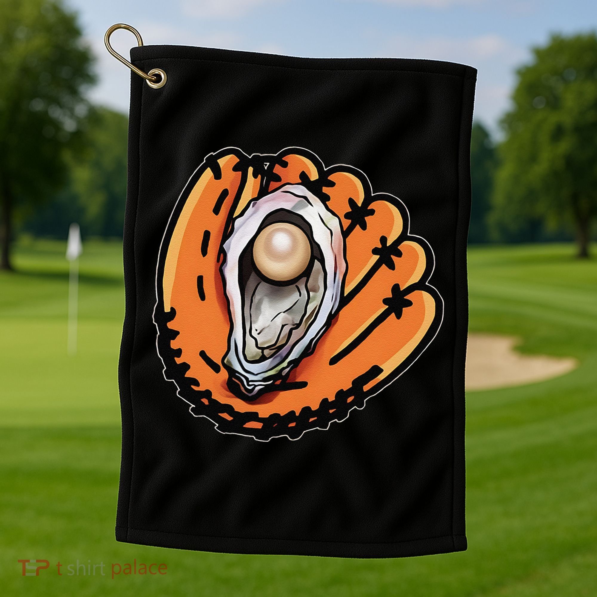 Chesapeake Oyster Catchers Baseball Funny Man Woman Golf Towel