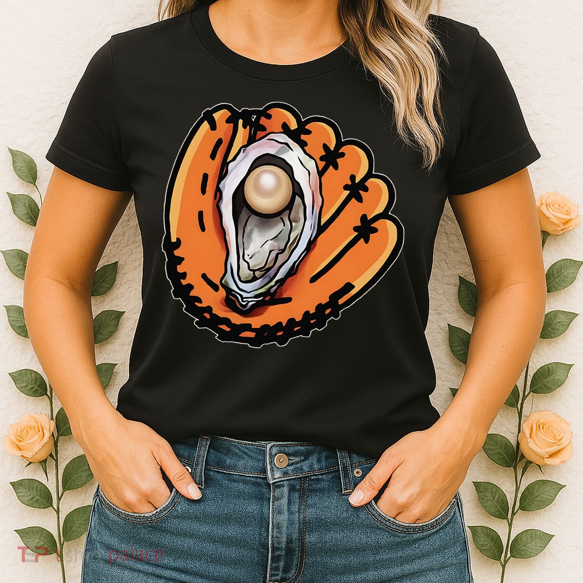Chesapeake Oyster Catchers Baseball Funny Man Woman Women's T-Shirt