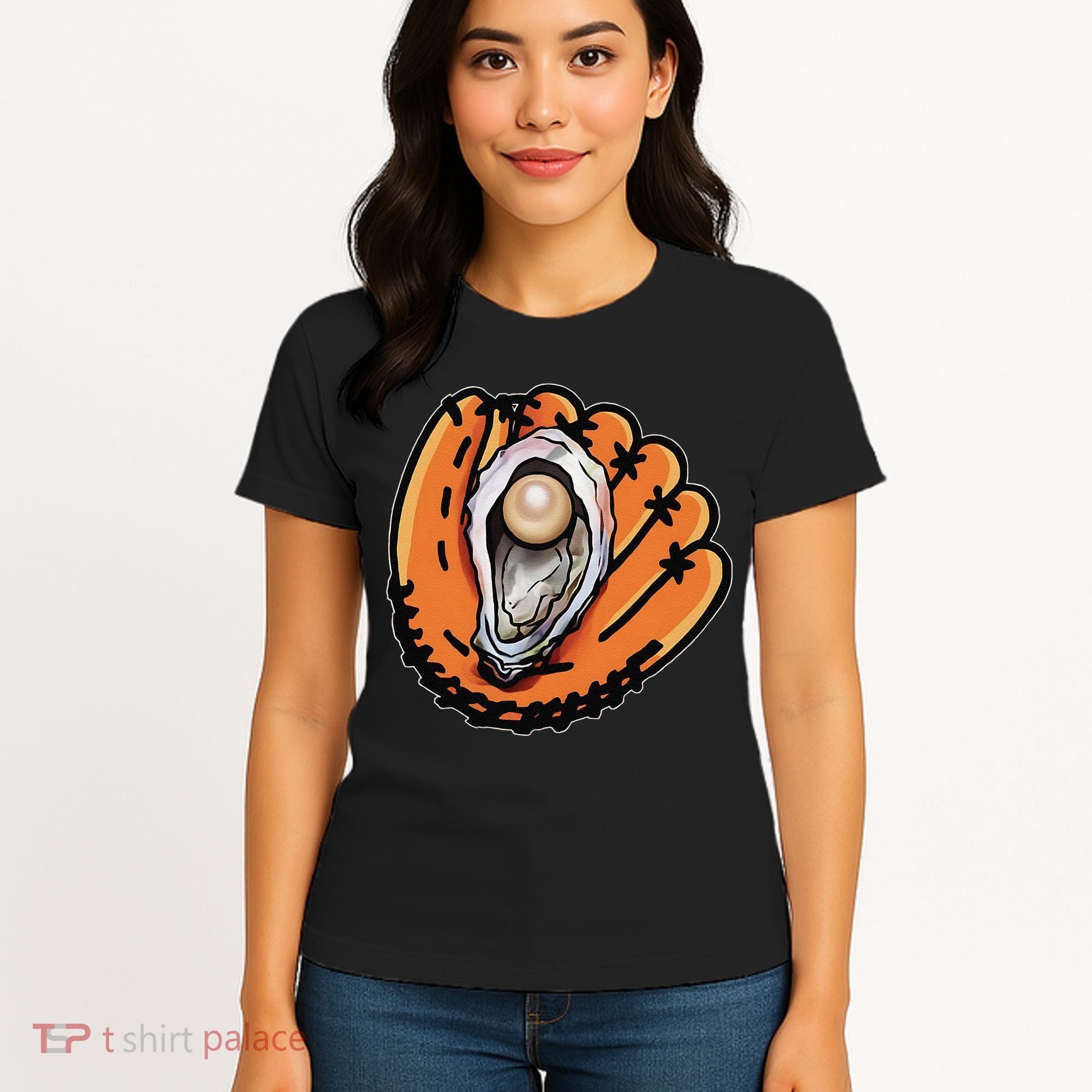 Chesapeake Oyster Catchers Baseball Funny Man Woman Women's T-Shirt