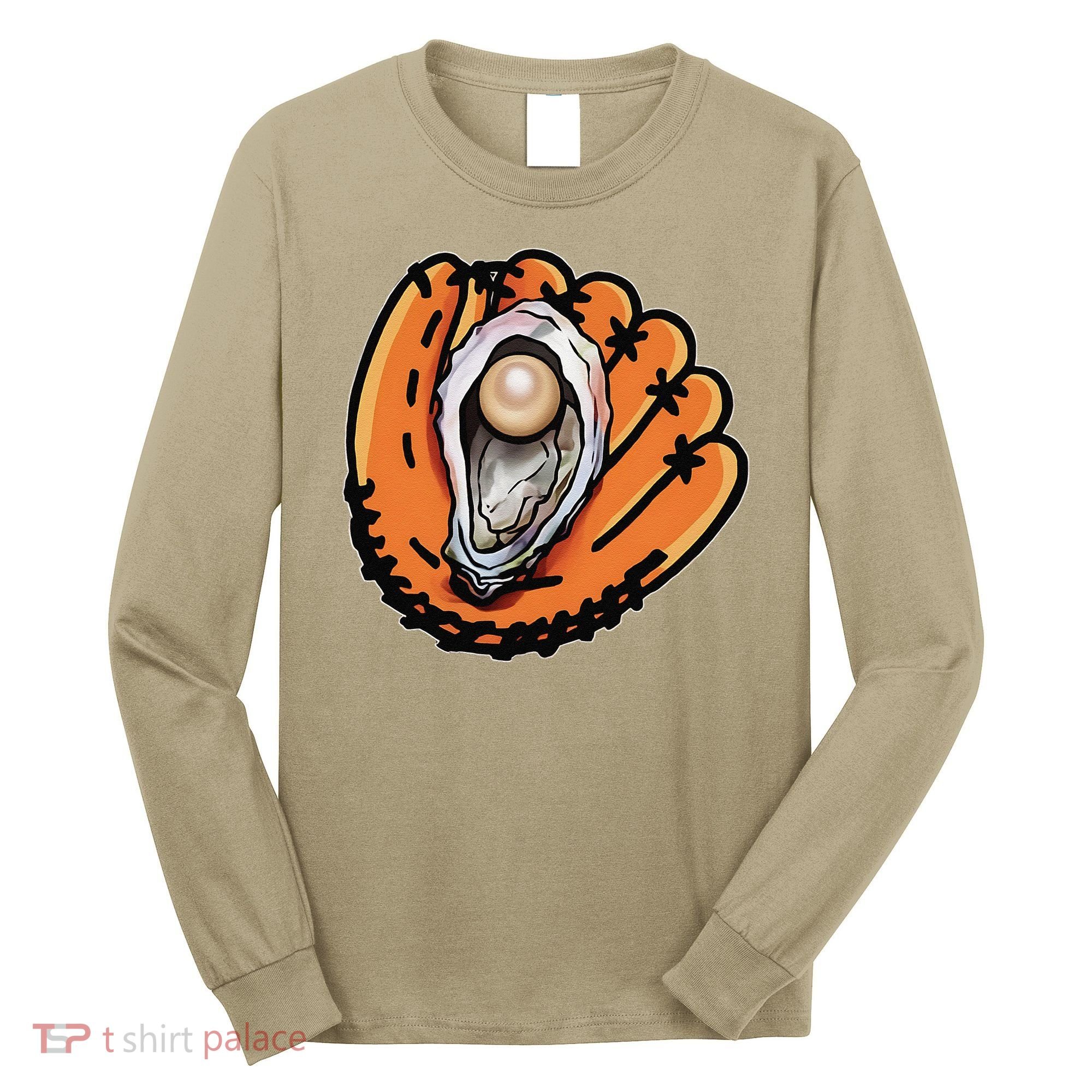Chesapeake Oyster Catchers Baseball Funny Man Woman Long Sleeve Shirt
