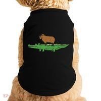 Capybara On Crocodile Capy Alligator Rodent Women Doggie Tank thumb 0