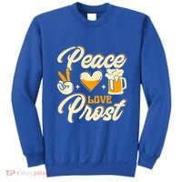 Cute Oktoberfest Costume Peace Love Prost Prost Humor Sweatshirt thumb 0