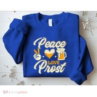 Cute Oktoberfest Costume Peace Love Prost Prost Humor Sweatshirt thumb 2