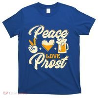 Cute Oktoberfest Costume Peace Love Prost Prost Humor T-Shirt thumb 0