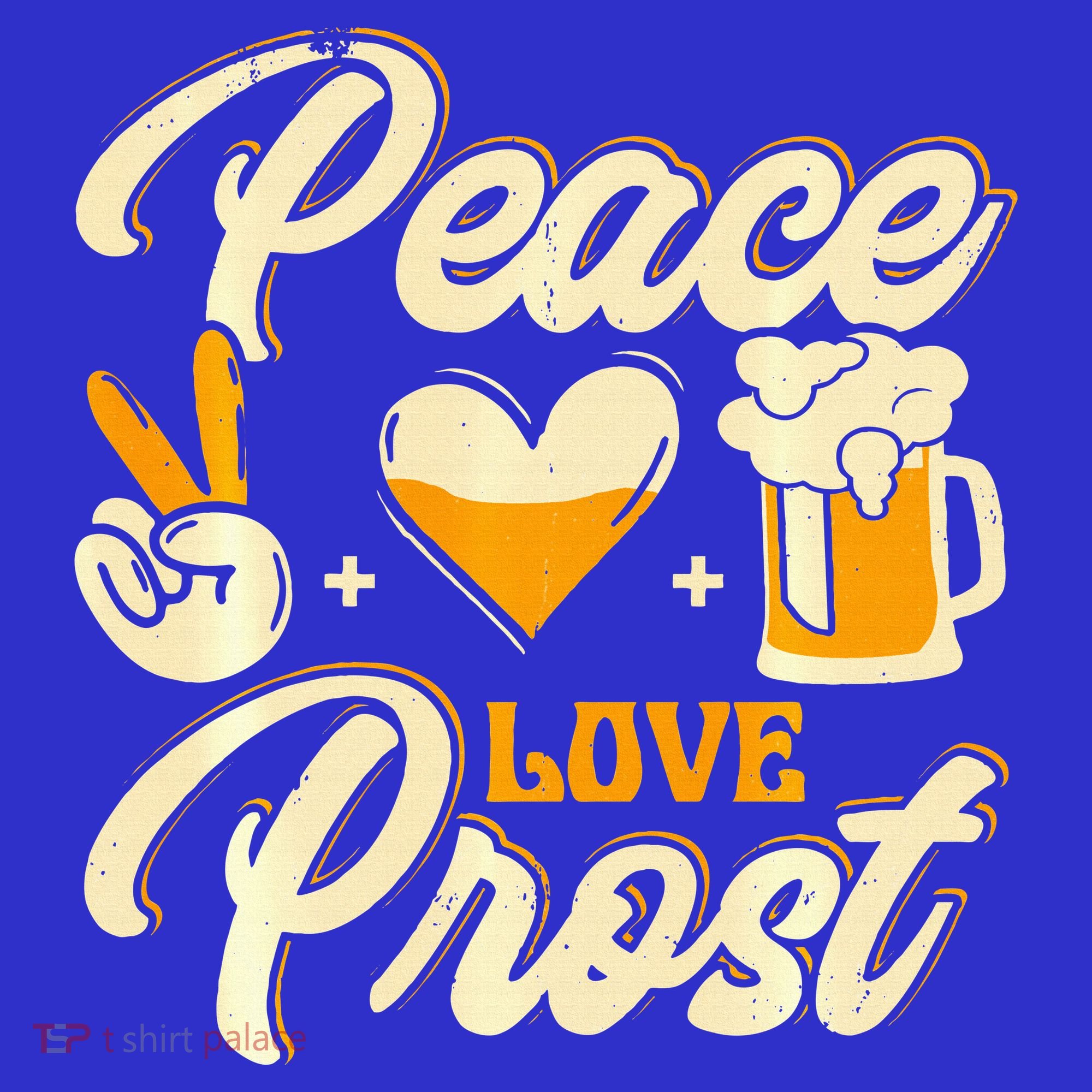 Cute Oktoberfest Costume Peace Love Prost Prost Humor Polo