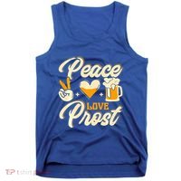 Cute Oktoberfest Costume Peace Love Prost Prost Humor Tank Top thumb 0