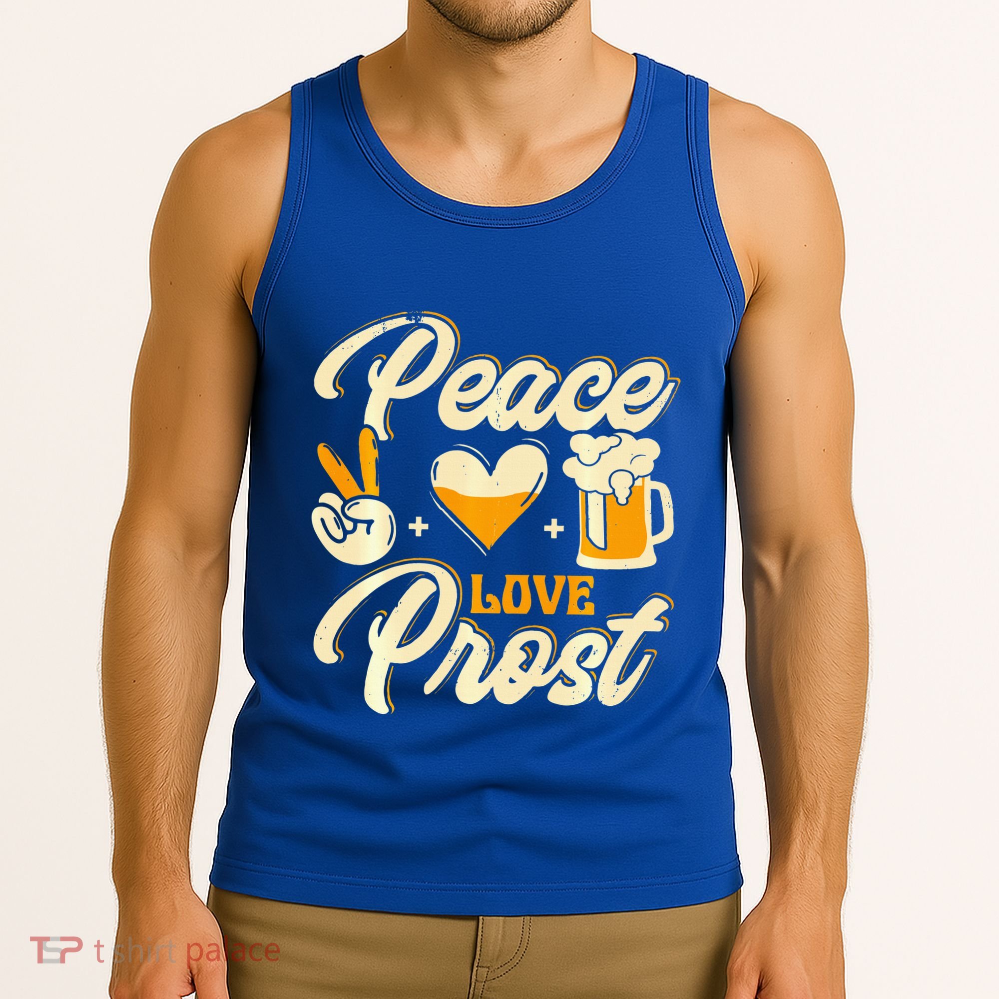 Cute Oktoberfest Costume Peace Love Prost Prost Humor Tank Top