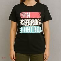 Control On Cruise Leopard Funny Summer Vacation Family Wo T-Shirt thumb 4