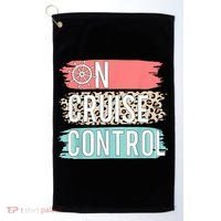 Control On Cruise Leopard Funny Summer Vacation Family Wo Golf Towel thumb 0