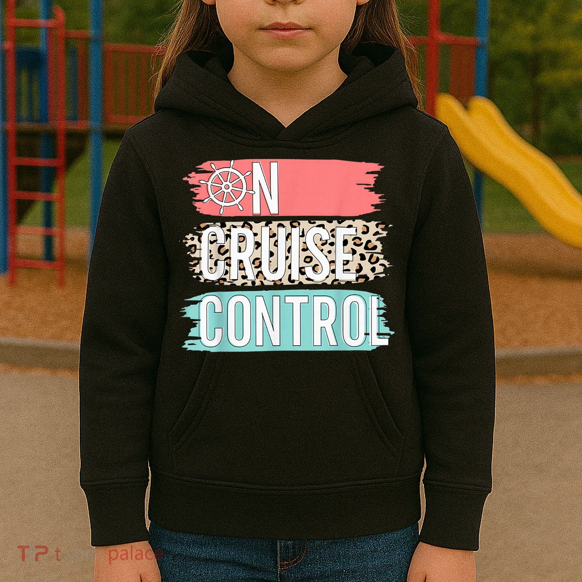 Control On Cruise Leopard Funny Summer Vacation Family Wo Kids Hoodie