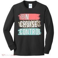 Control On Cruise Leopard Funny Summer Vacation Family Wo Kids Long Sleeve Shirt thumb 0