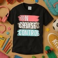Control On Cruise Leopard Funny Summer Vacation Family Wo Kids T-Shirt thumb 3