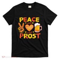 Cute Oktoberfest Costume Peace Love Prost Prost Oktoberfest T-Shirt thumb 0