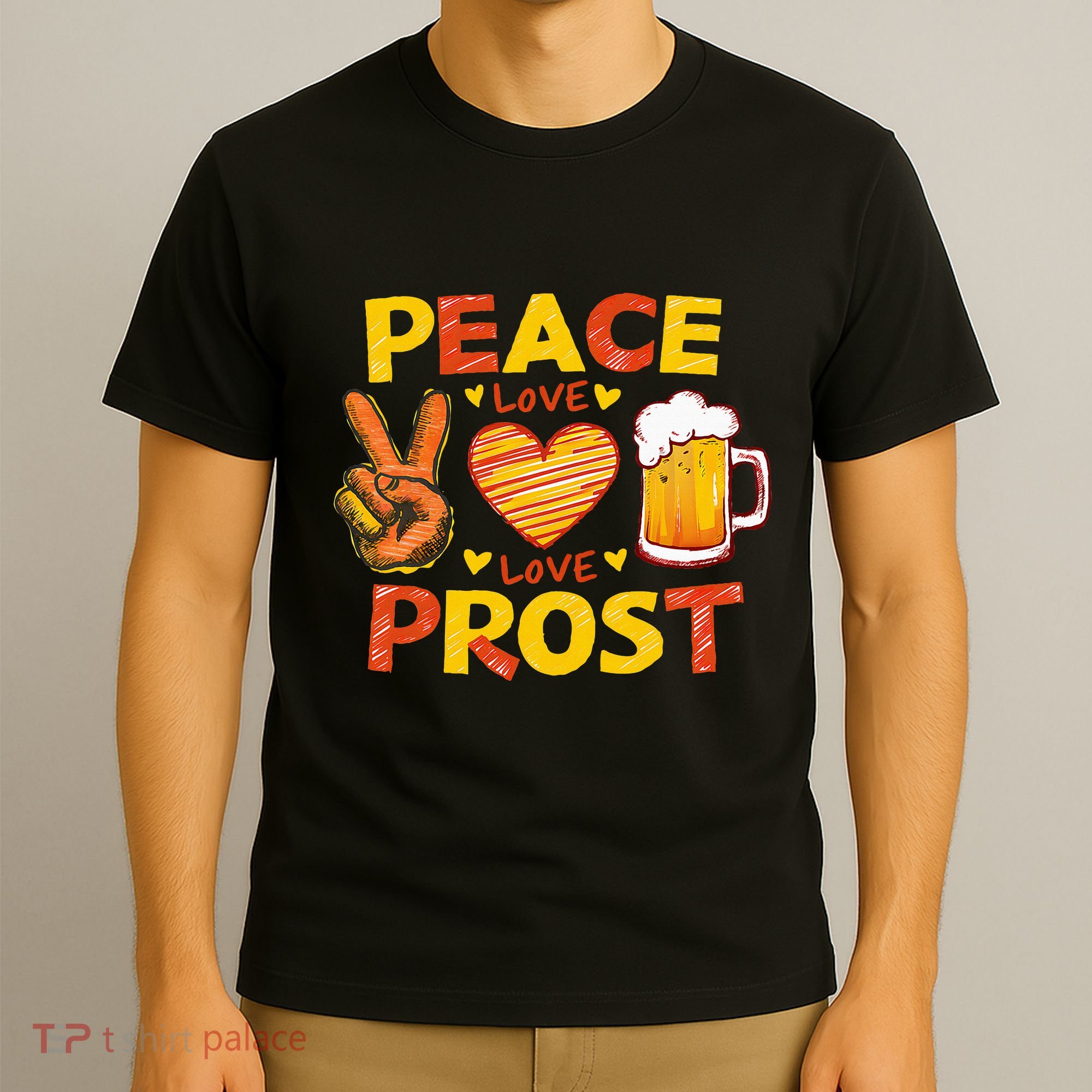 Cute Oktoberfest Costume Peace Love Prost Prost Oktoberfest T-Shirt