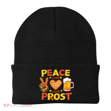 Cute Oktoberfest Costume Peace Love Prost Prost Oktoberfest Beanie
