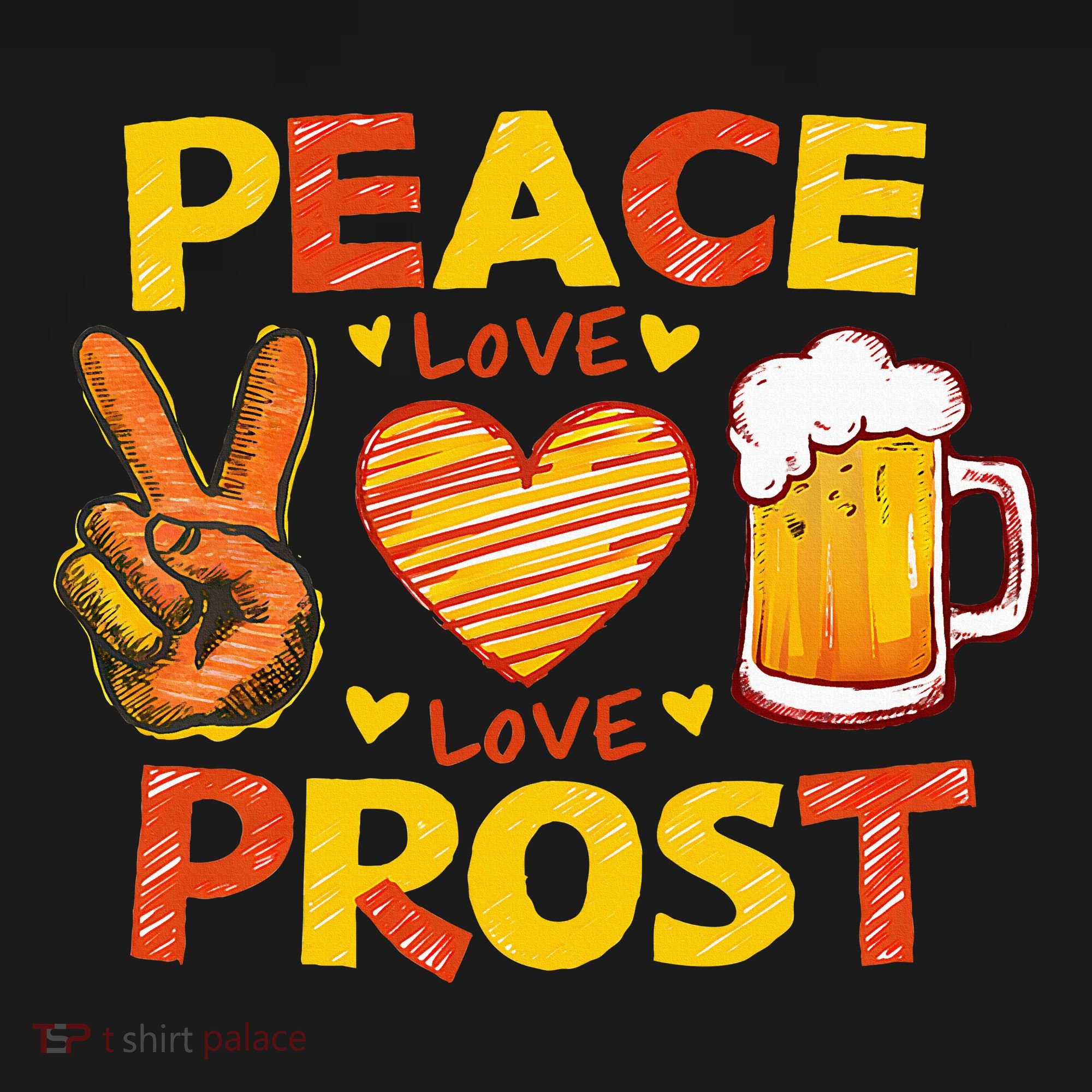 Cute Oktoberfest Costume Peace Love Prost Prost Oktoberfest Polo