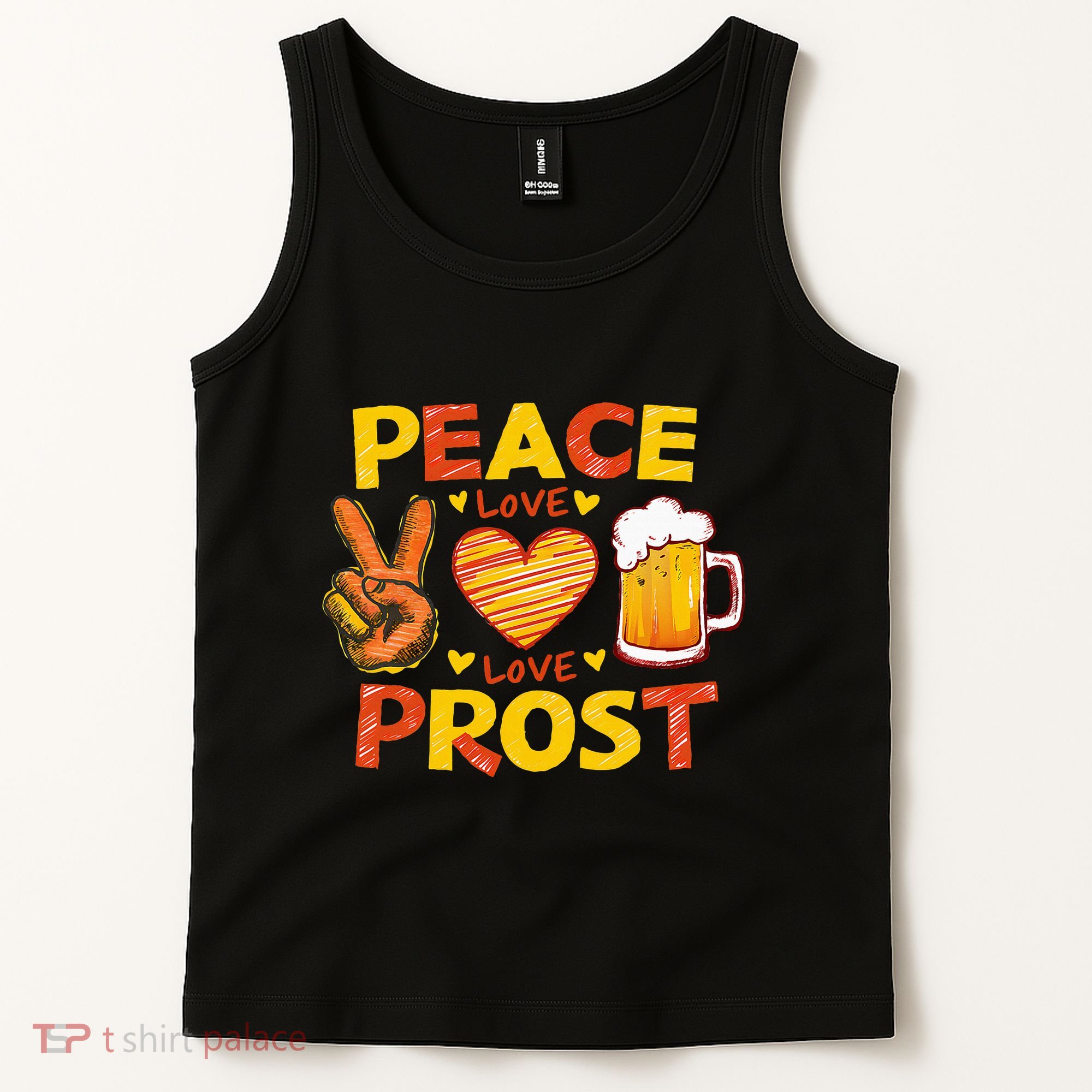 Cute Oktoberfest Costume Peace Love Prost Prost Oktoberfest Tank Top