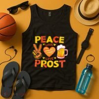 Cute Oktoberfest Costume Peace Love Prost Prost Oktoberfest Tank Top thumb 4