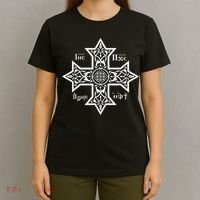 Coptic Orthodox Cross With Jesus Christ The Son Of God T-Shirt thumb 4