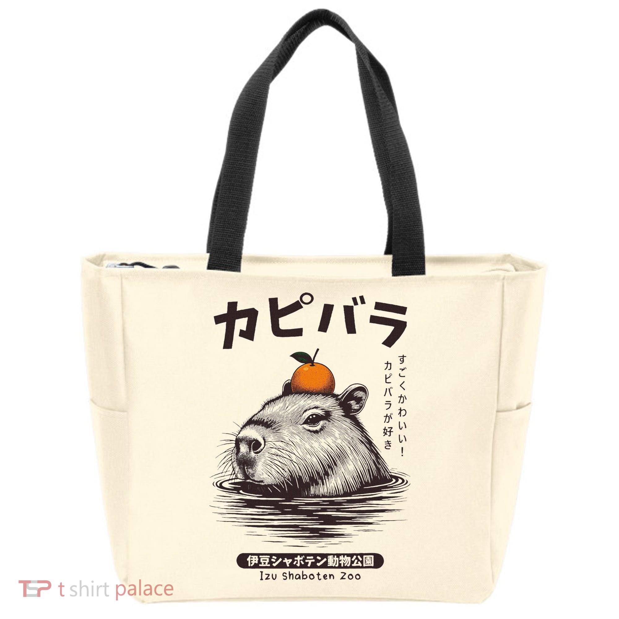 Capybara Onsen Capybara With Orange Capybara Lovers Tote Bag