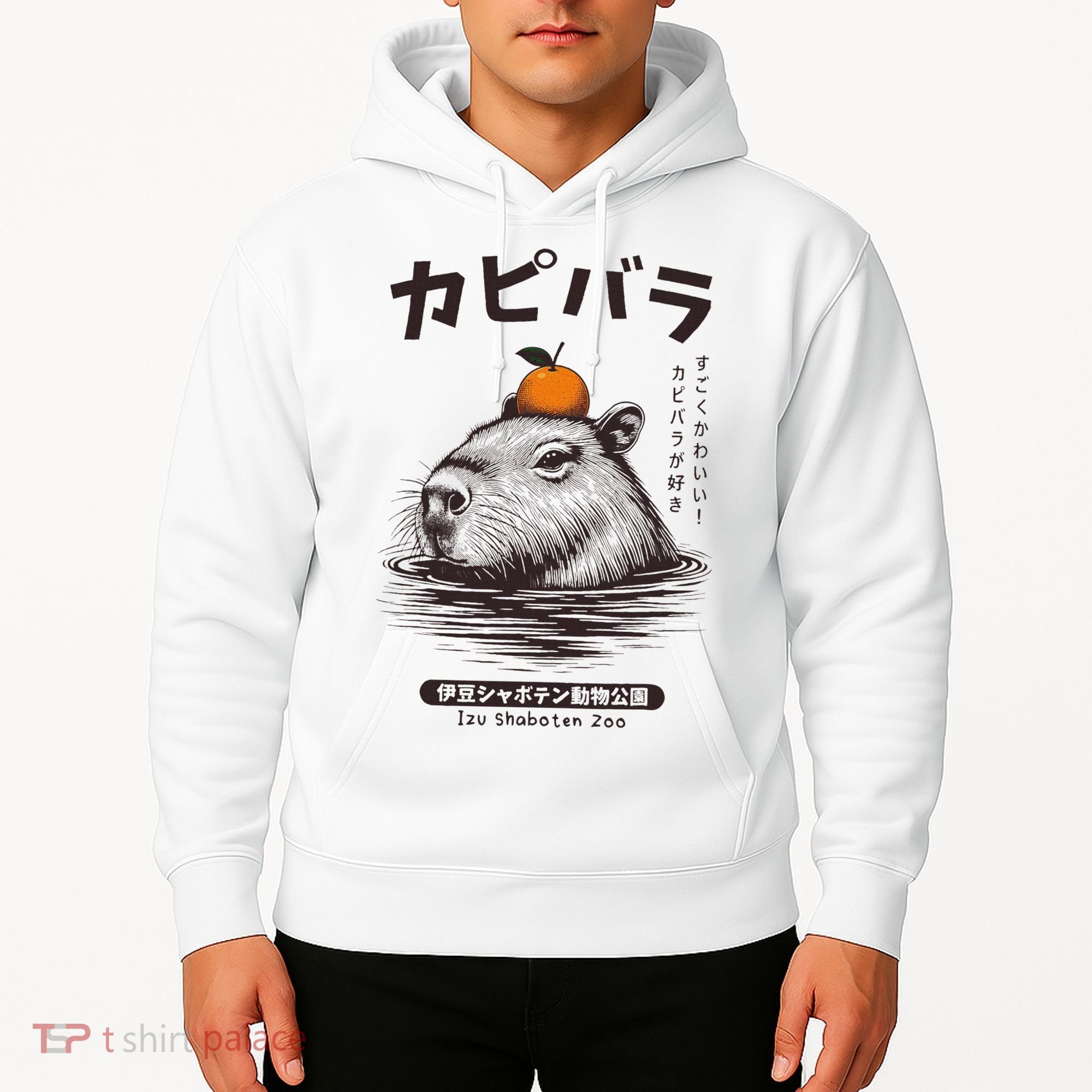 Capybara Onsen Capybara With Orange Capybara Lovers Hoodie