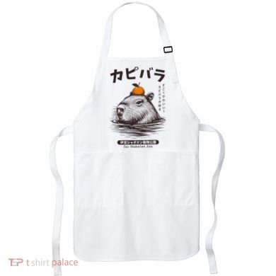 Capybara Onsen Capybara With Orange Capybara Lovers Apron