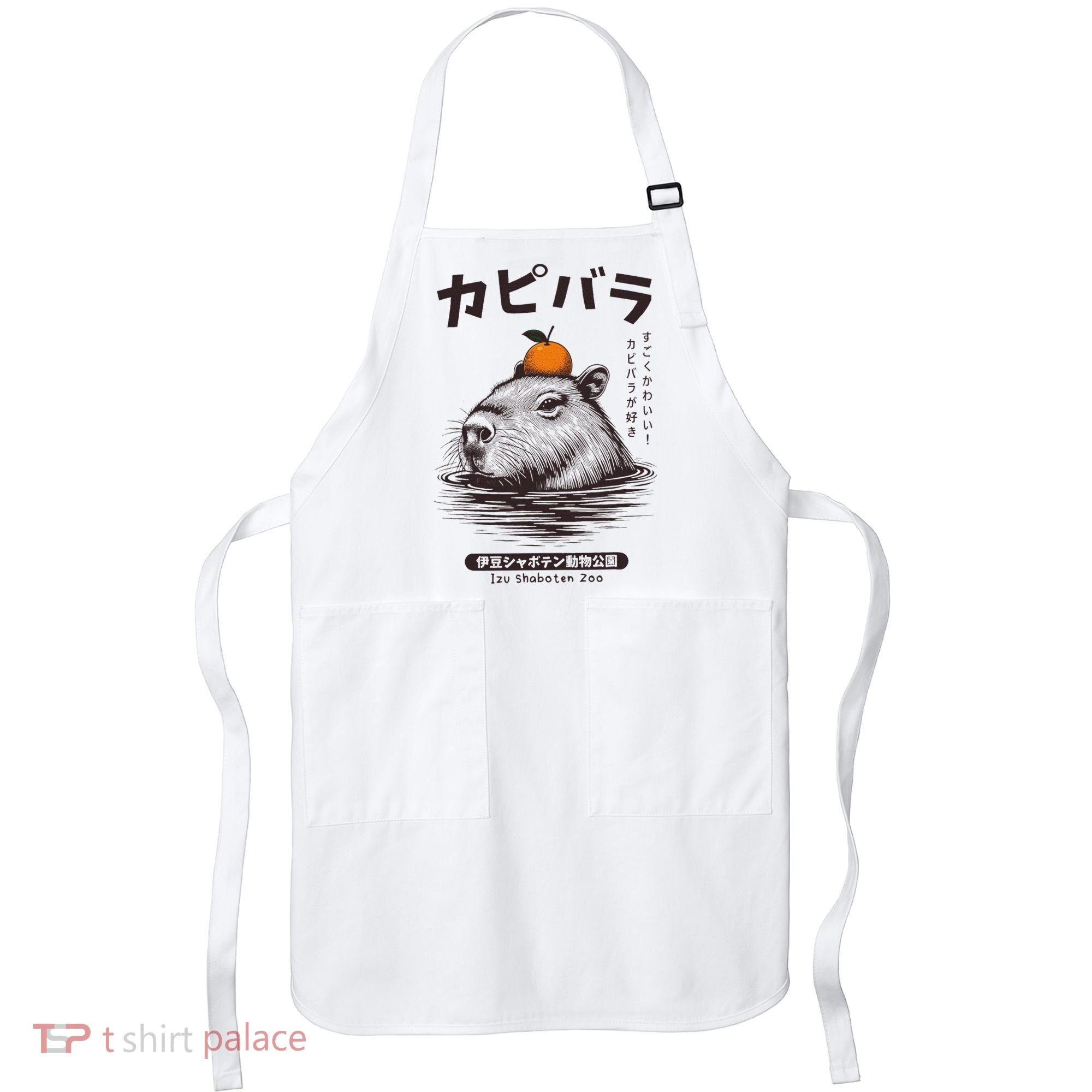 Capybara Onsen Capybara With Orange Capybara Lovers Apron