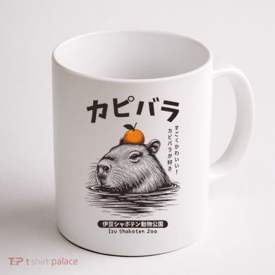 Capybara Onsen Capybara With Orange Capybara Lovers Coffee Mug back